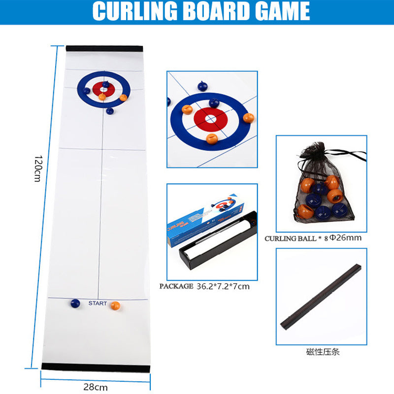 Tisch Curling Spiel – Mini Curling Game Set für Party & Büro