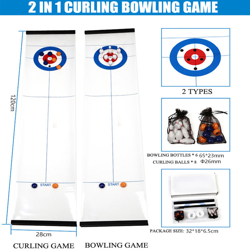 Tisch Curling Spiel – Mini Curling Game Set für Party & Büro